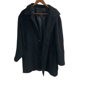 Claiborne Italian Wool Blend Black over coat size XXL